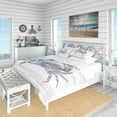 thumbnail image 2 of DESIGN ART Designart 'Pink Crab Ocean Life' Coastal Bedding Set - Duvet Cover & Shams, 2 of 5