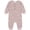 Deauville Mauve Stripple Bows, variant on By Gerber Baby Girl Long Sleeve Slouch Romper, Sizes 0/3 Months - 24 Months