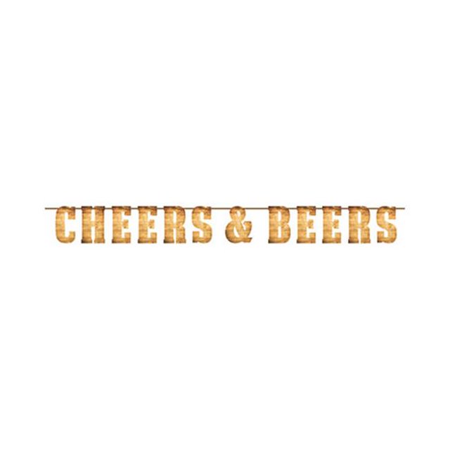 Hoffmaster Group 325078 Cheers & Beers Letter Banner, Pack of 6