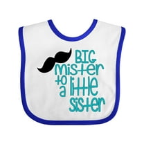 Inktastic Big Mister to a Little Sister Boys Baby Bib