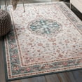 thumbnail image 4 of Lochas Vintage Floral Rugs Soft Accent Area Rug Low-Pile Carpet for Living Room Bedroom Home Decor,6'x9',Green, 4 of 7