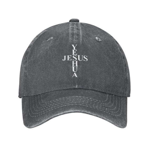Yeshua Jesus Cross Cowboy Hat Baseball Hat Trucker Hat For Men Women Retro Denim Hats Baseball Cap Dad Hat