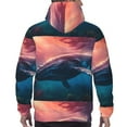 thumbnail image 7 of Lsque Sunshine Ocean Whale Pattern Casual Men's Hoodie,Hooded Sweatshirt with Kangaroo Pocket,Pullover Hoodie-Medium, 7 of 7