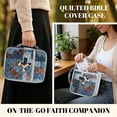 thumbnail image 5 of Pzuqiu Cross Cow Print Bible Cover Case for Women Large Bible Bag with Handle&Tags Study Supplies Organizer Quilted Book Carrying Case Church Bag Christian Gifts for Mom Friends, 5 of 7