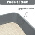 thumbnail image 6 of 2 Pack of Extra Large Cat Litter Box (ABS Material), Low Entry Senior Litter Pen for Geriatric Kitty Big Cats, Jumbo Pet Safe Litter Boxes Tray for Indoor Pets Potty (Gray, 24" L x 20" W), 6 of 8