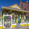 thumbnail image 3 of SPXUBZ Happy Mardi Gras Garden Flag Double Sided New Orleans Carnival Yard Decoration 12×18 Inch, 3 of 4