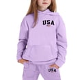 thumbnail image 4 of Kids Girls Activewear Sets Two Piece Hoodies And Sweatpants Set Casual Fall Clothes Girl Outfits Size 6-7 Years, 4 of 4