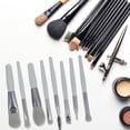 thumbnail image 4 of TEHAUX 9Pcs Portable Makeup Brush Set Dark Green For Women Beginners Travel Daily, 4 of 6