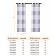 thumbnail image 6 of Purple Plaid Blackout Curtain 90 Inch Length 2 Panels Set, Spring Summer Farmhouse Buffalo Checkered Two-layer Sewing Polyester Fiber Blackout Curtain with Grommet, 52" x 90" x 2, 6 of 9