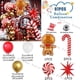 thumbnail image 4 of Juego de globos navideños con forma de bastón de caramelo, globo de película de aluminio, rojo, dorado y blanco, cadena de globos para Año Nuevo, juego de decoración de corona y arco, 4 of 5