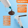 thumbnail image 3 of Brown hot Glue Stick Full Size 0.43” Dia x 8” Long, 52 pcs Hot melt Adhesive Glue Sticks, Colored Glue Gun Sticks for Christmas Decoration DIY Crafts Arts School Home Gluing Project, 3 of 9