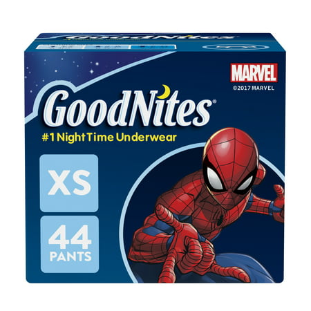 GoodNites Bedtime Bedwetting Underwear for Boys, Size XS, 44