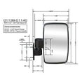 thumbnail image 2 of Cipa 01140 Utv Utility Vehicle 4.625 X 7.75 Inch Adjustable Side Mirror, Single, 2 of 3