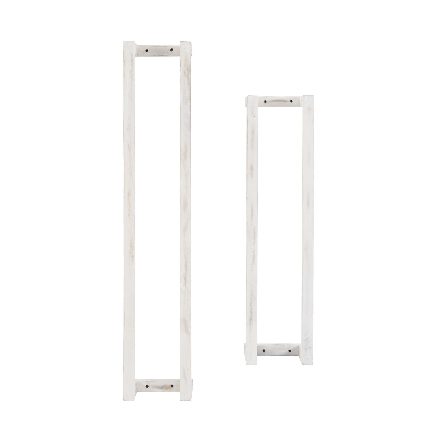 Porte-serviettes en bois Shelby, Blanc (Paquet de 2)