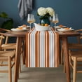thumbnail image 2 of Orange Stripes Table Runner - 60 Inch Long, Kitchen Dining Table Runner Dresser Scarves, Modern Minimalist Horizontal Ombre Lines Farmhouse Decor for Coffee Tables Wedding Party Banquet, 2 of 8