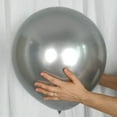 thumbnail image 1 of Conjunto de 10 globos de plata de metal de cromo de 18 pulgadas KIRIKOU grandes globos redondos de látex grueso de helio para la decoración de la fiesta de graduación de la boda de cumpleaños, 1 of 5