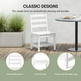 thumbnail image 6 of WestinTrends Ashore 5-Piece HDPE Outdoor Square Patio Dining Table Set with Armless Side Chairs, White, 6 of 15