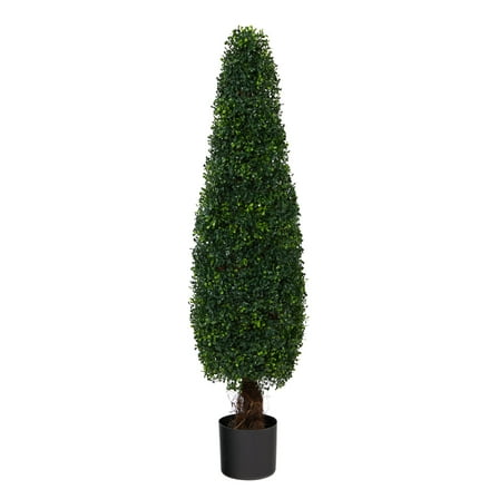 Nearly Natural 4' Plastic Boxwood Artificial Topiary, Green