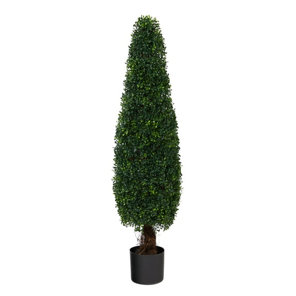 Nearly Natural 4' Plastic Boxwood Artificial Topiary, Green