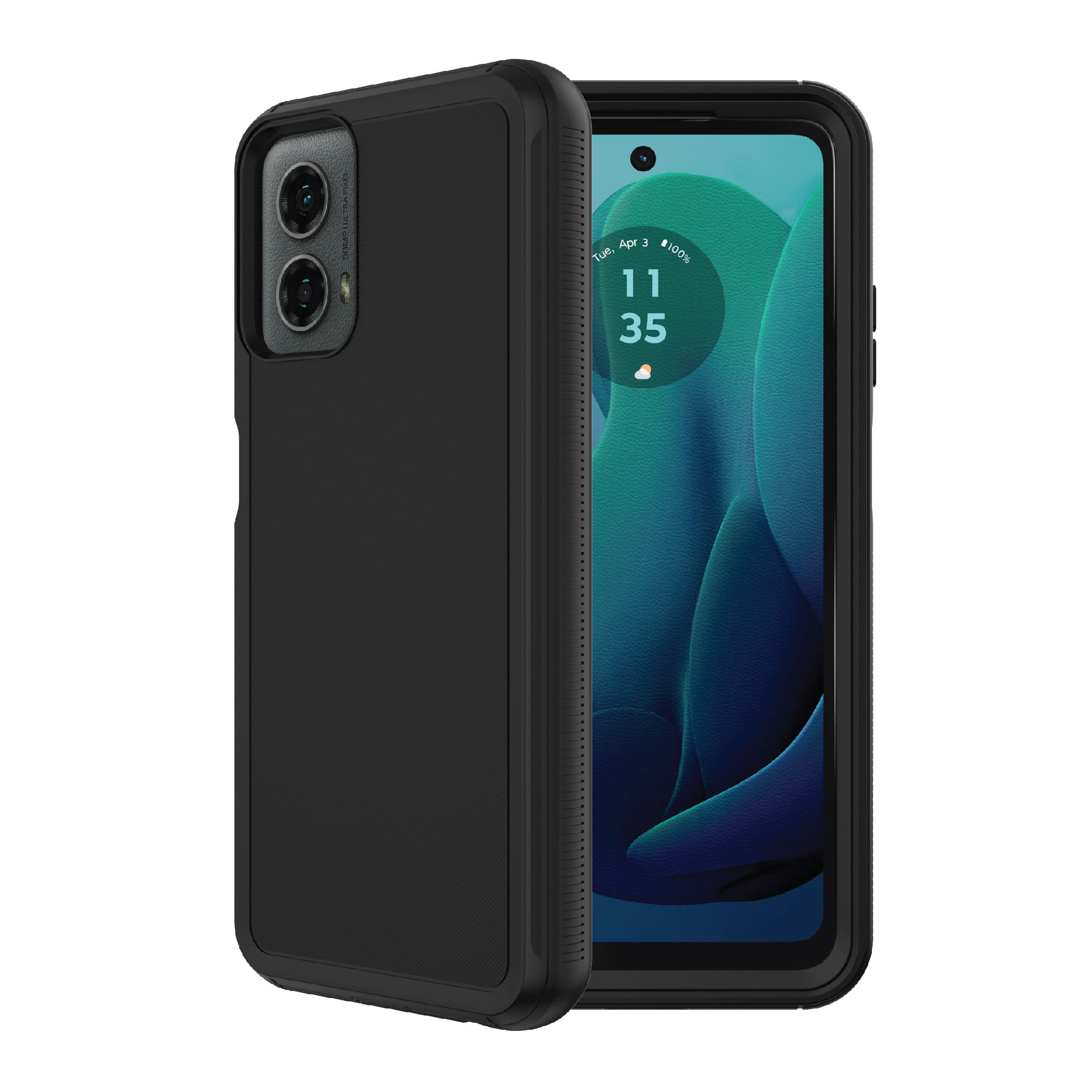 onn. Rugged Phone Case for moto g 5G (2024) - Black