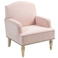 thumbnail image 3 of Jopath Accent Chairs Upholstered Armchair Modern Arm Chair Comfy Single Sofa With Retro Wooden Legs & Nailhead Trim For Bedroom Living Room, Holds 300lbs Pink, 3 of 9