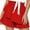 Red, variant on EDFBUYKRS Female Skirts Skirts for Women Black Jean Women's Short Skirt European and Mini Wrap Skirt Beach Casual Elegant High Waist Shorts