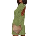 thumbnail image 2 of ZAXARRA Nouvelle Robe de Soirée de Style Élégant Manches Longues Col Rond une Ligne Mini Robe de Soirée Robe de Soirée, 2 of 6
