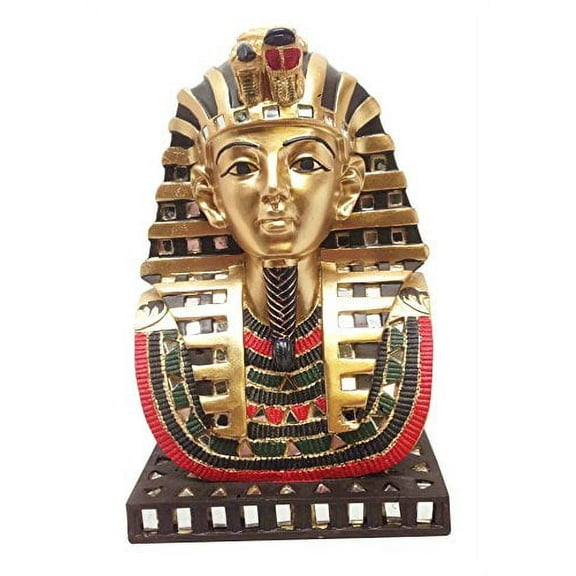 ANCIENT EGYPTIAN PHARAOH KING TUT BUST MASK STATUE TUTANKHAMUN DECOR FIGURINE