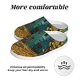 thumbnail image 6 of Qekee Impressionist Village Sky Print TPR Cotton Slippers for Adults,Indoor Non-Slip House Shoes,Plush Home Floor Footwear Unisex-13, 6 of 7