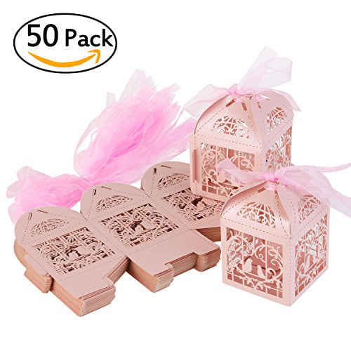 50pcs Little Princess Chocolate Candy Boxes Gift Boxes for Wedding Anniversary 