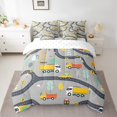 thumbnail image 2 of Erosebridal Construction Site Transportation Bed in a Bag Queen Size, Cartoon Truck Bed Set, Reversible 7pcs, 2 of 4