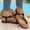 Black, variant on LTTVQM Women's Sandals Metal Accent Toe Loop Elastic Ankle Strap Low Wedge Casual 2026 Summer Shoes Beige 36(US-5.5)