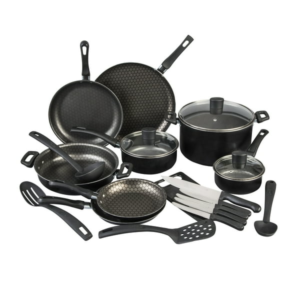 Bateria De Cocina ahorrador CINSA 21 Piezas De Aluminio Color Negro