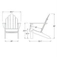 thumbnail image 5 of Cambridge Casual Willem Plantation Teak Adirondack Chair - Weathered Gray, 5 of 6