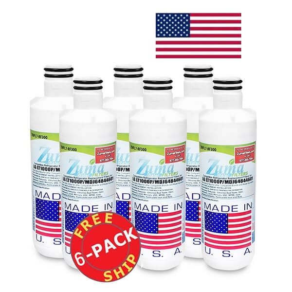 3-Pack Zuma Refrigerator Water Filter to Replace LT600P Filter MADE IN THE USA 