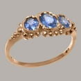thumbnail image 2 of LBG British Made 18k Rose Gold Natural Sapphire Womens Anniversary Ring - 33 size options - Size 6.5, 2 of 6
