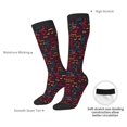 thumbnail image 4 of Rateoe Music Pattern Women’s Knee High Crew Socks,Trouser Socks Comfortable, Breathable, Moisture-Wicking and Soft, 4 of 6