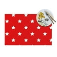 thumbnail image 4 of LNWH Red Stars Patriotic Pattern Placemats, 1 PCS Heat Resistant Washable PVC Table Mats, 18"x12", 4 of 6