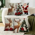 thumbnail image 6 of YANHAIGONG Christmas Pillow Covers 18x18,Vintage Christmas Pillow Covers,Vintage Holiday Pillow Covers,Christmas Pillow Cover Festival Decoration Sofa Decoration Linen Pillow, 6 of 6