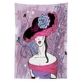 thumbnail image 3 of Ambesonne Girls Tablecloth Rectangular Table Cover, Floral Noble Lady Fashion, 52"x70", Pink Purple, 3 of 4