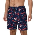 thumbnail image 1 of Balery Winter Skiing Snowflakes Bañador para hombre, shorts de playa de secado rápido con entrepierna y forro de compresión-3X-Large, 1 of 6