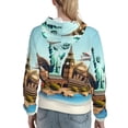 thumbnail image 7 of Sikiie Iconic Global Landmarks Women's Casual Hoodies Long Sleeve Lightweight Pullover Tops Loose Sweatshirt-X-Large, 7 of 7