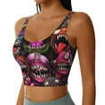 thumbnail image 2 of Balery Monstrous Cartoon Characters Sujetadores deportivos con espalda cruzada para mujer, acolchados, sin costuras, de alto impacto, ideales para yoga, gimnasio, entrenamiento y fitness.-Large, 2 of 8