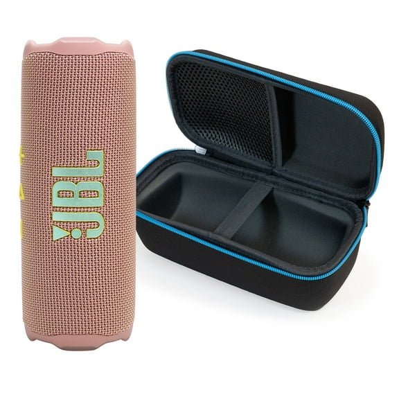 JBL FLIP 7 Bluetooth Speaker & divvi! Premium Hard Case Bundle - Pink