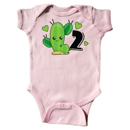 

Inktastic I m 2 with Cute Cactus and Hearts Gift Baby Boy or Baby Girl Bodysuit