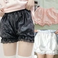 thumbnail image 3 of Women Girls Lolita Bloomers Ruffles Lace Trim Maid Loose Pumpkin Pants Solid Gothic Security Shorts Vintage, 3 of 16