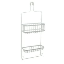Zenna Home over-the-Shower Caddy, 2 Shelves, White