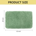 thumbnail image 2 of Semfri Shaggy Bathroom Rug and Mat 20 x 32 inch Microfiber Rugs Bathroom Mat Shaggy Soft Carpet Rug for Bathroom Machine Washable Absorbent Shower Light Green, 2 of 8