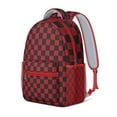thumbnail image 2 of Striped and Checkered Fusion Student Backpack - Ergonomic Comfort for College Commuters, 2 of 5