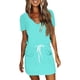thumbnail image 1 of Vestido de verano con cuello en V y rayas para mujer: diseño informal y cómodo, versátil para climas cálidos, 1 of 3